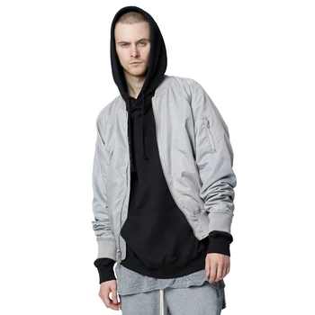 

Mens Autumn and Winter Silver/Orange MA1 Flying Baseball Uniform Jacket Tide Brand High Street Loose All-match Thin Outwear