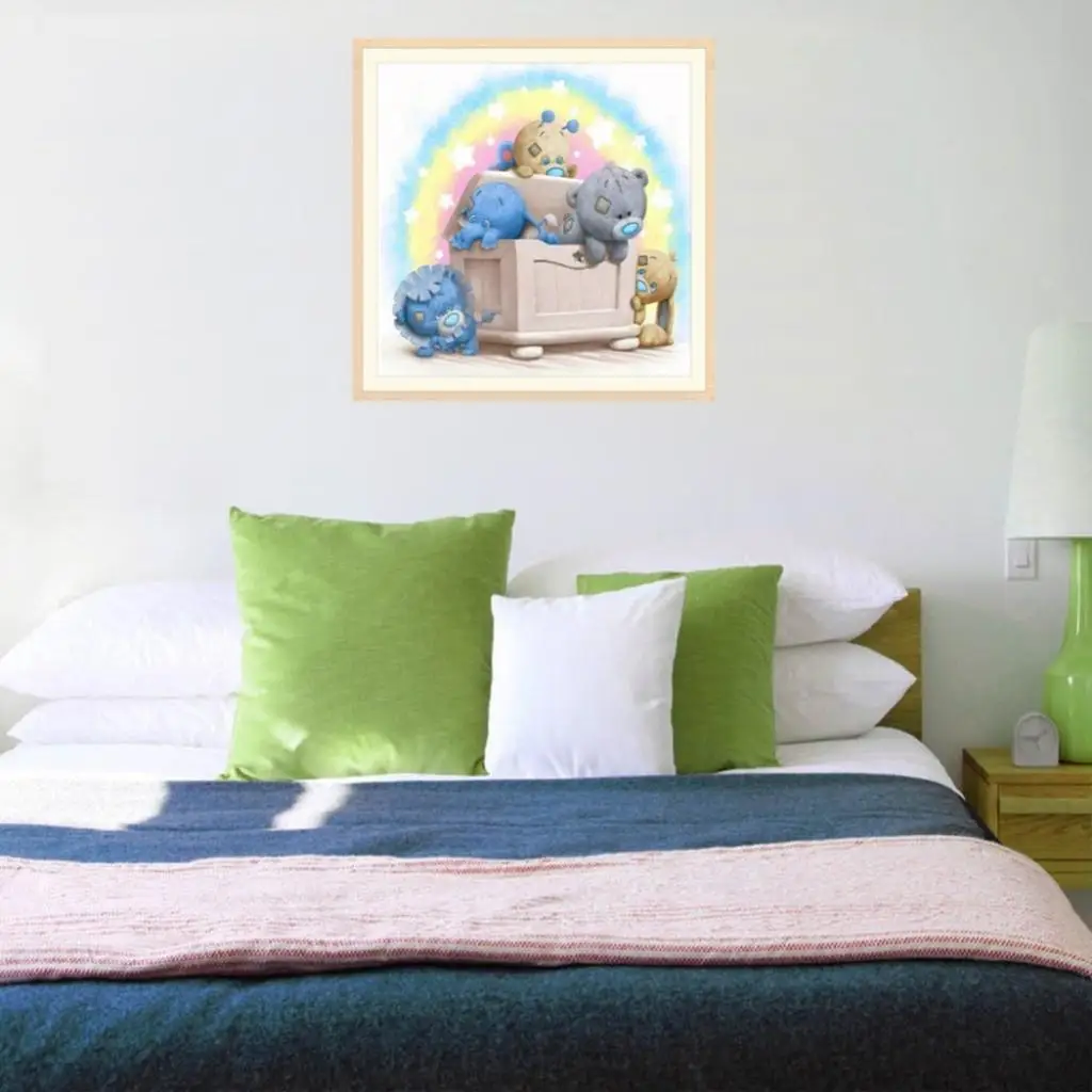 Cute Bear Diamond Painting Kit, 5D DIY Diamond Embroidery Rhinestone Cross Stitch Painting Home Decor for Adults Paint By Number