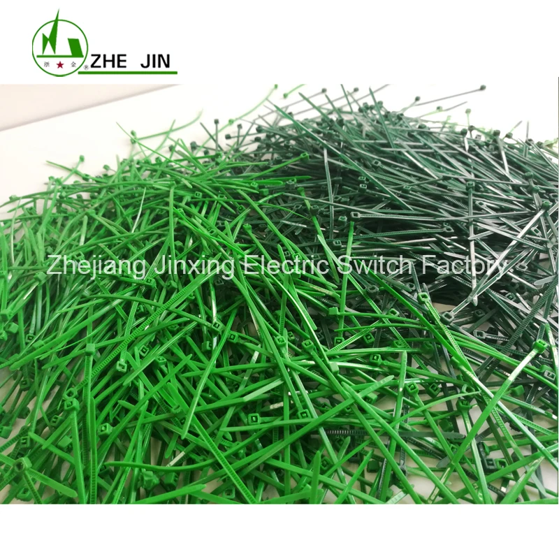 ZHEJIN (1000 шт) ZJ 3 * 80 (3 2 &quotX14lbs) цвет нейлоновый кабель галстук зеленый/черный