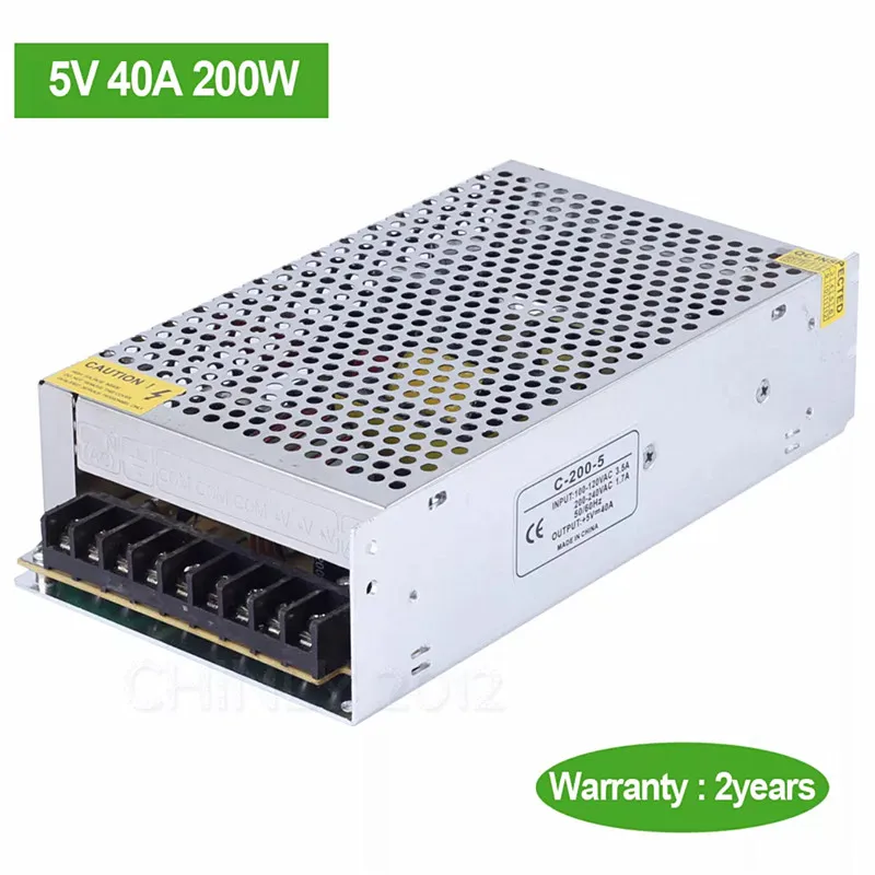 5 вольт источник питания 4A 6A 10A 40A 60A AC 110V 220V to DC 5 V 20W 50W 200W 300W светильник ing Трансформатор Адаптер для светодиодных лент светильник