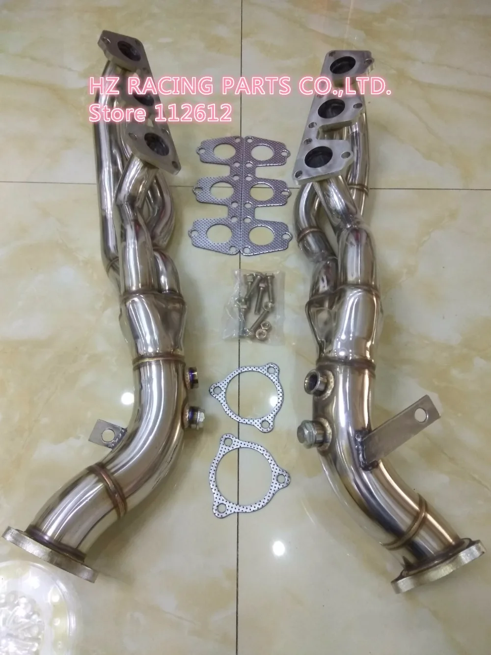 

A.u.d.i exhaust header S4 S5 A7 A8 B8 Q5 SQ5 A4 A5 A6 3.0 TFSI V6 Long Tube Header