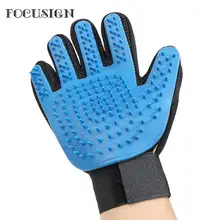 Массажная щетка для домашних животных перчатка линять инструмент кисть эффективным домашних животных Уход за лошадьми перчатки с рисунком собачки и котика моющие средства поводок-перчатка для собак товары для домашних животных