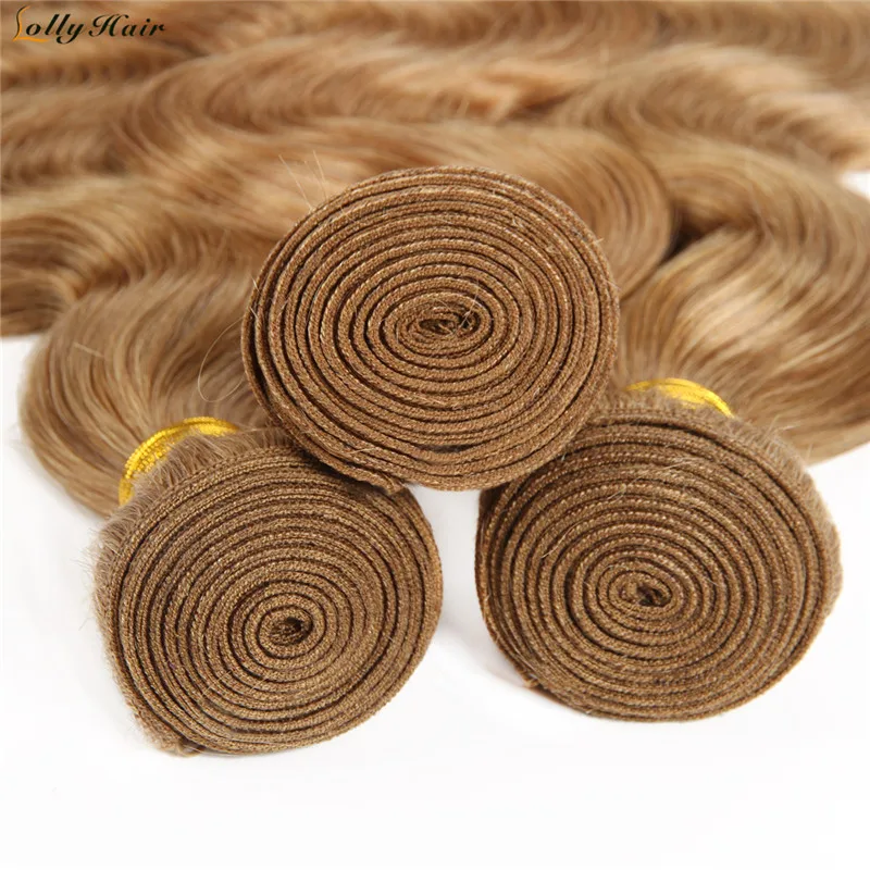 ombre honey blonde light brown body wave hair bundles (12)