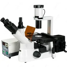 Culture Fluorescent Inverted Microscope–AmScope Supplies 40x-600x Plan Phase Contrast Culture Fluorescent Inverted Microscope