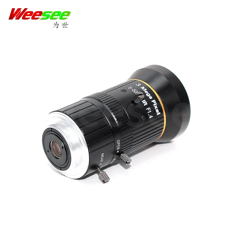 WS 5 50 мм 3 мегапикселя 3MP HD CCTV объектив варифокальный mannual iris F1.4 CS крепление 1/2.