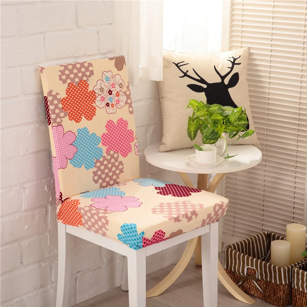 yazi 6PCS Garden Flower Super Fit Stretch Dining Room Chair Covers Protector Slipcover Wedding Party Decor yazi 6PCS Garden Flower Super Fit Stretch Dining Room Chair Covers Protector Slipcover Wedding Party Decor