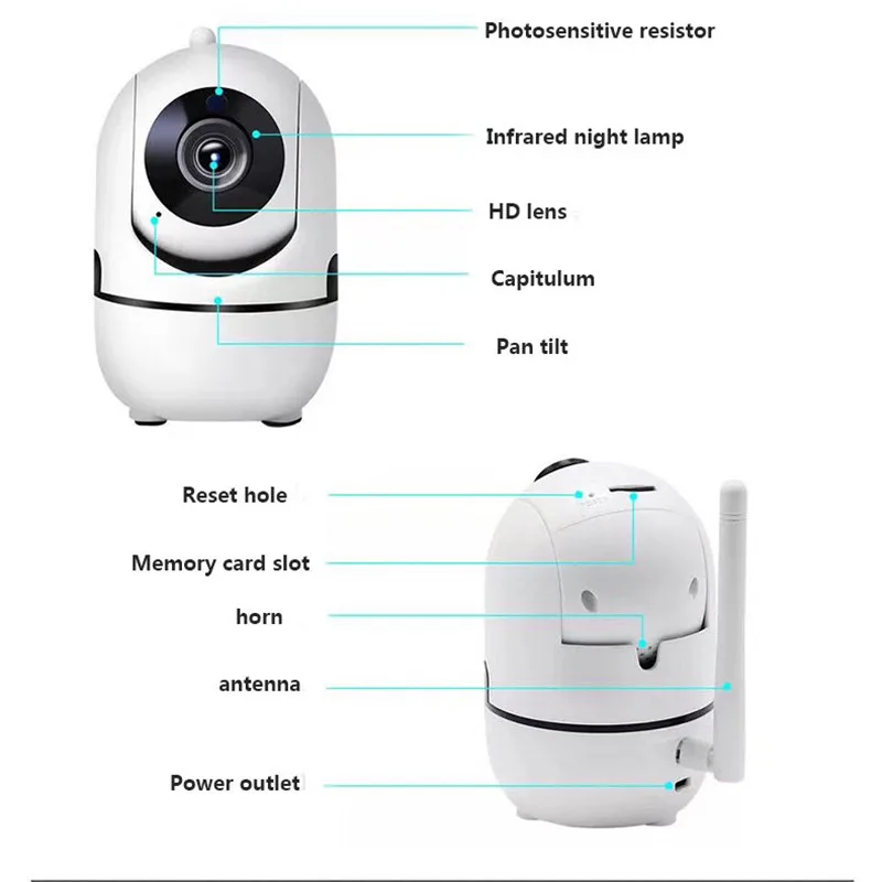 Wifi умный сетевой Мобильный телефон Удаленный высокой четкости 1080 P домашний детский видео няня инфракрасный беспроводной аудио видео Уход