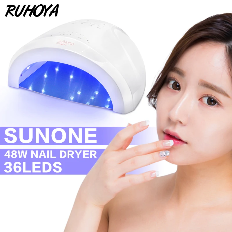 

Ruhoya Nail Dryer UV Gel LED Lamp Machine Automatic Infrared Induction Timer Setting 10s/30s/60s Manicure Drying Nail Polish