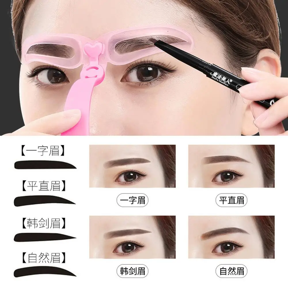 

4pcs/set Eyebrow Stencils Template Eyes Brow Styling Design DIY Drawing Guide Card Easy Makeup Beauty Tool