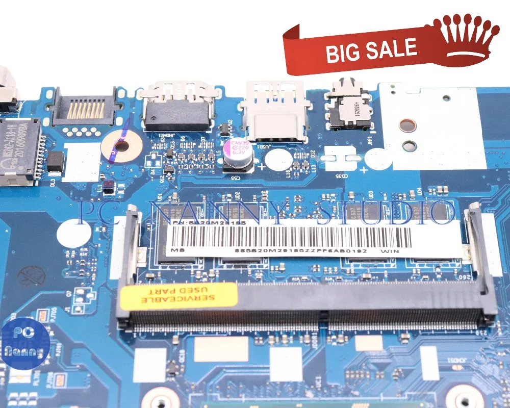 wonderful  PCNANNY 5B20M29185 CG413 CG513 CZ513 NM-A982 For lenovo ideapad 310-15IKB laptop motherboard SR2ZU 