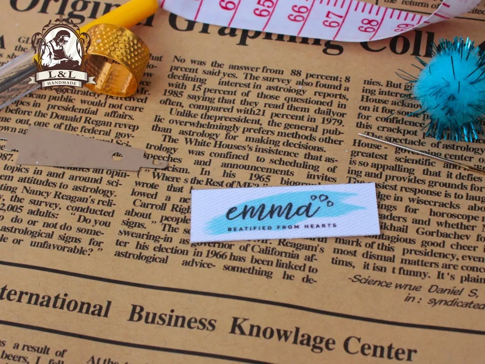 90 Custom Clothing Labels Watercolor Labels , Logo or Text, Printing Labels, Iron On Boutique ...