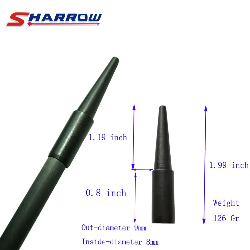 

Sharrow 20 Pieces Target Arrowhead For 8mm Arrow Shaft DIY Arrow Accessory Shooting Hunting Broadhead