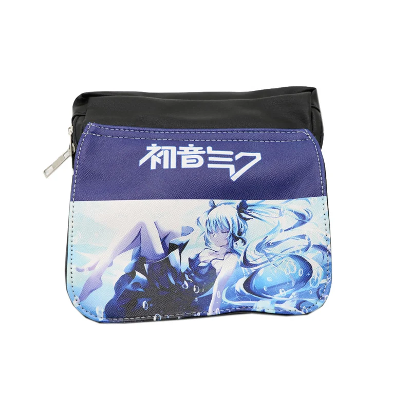 

2 Style Anime Hatsune Miku Cosmetic Cases Double-zipper Design Long Purse Boys or Girls Gift Money Bag
