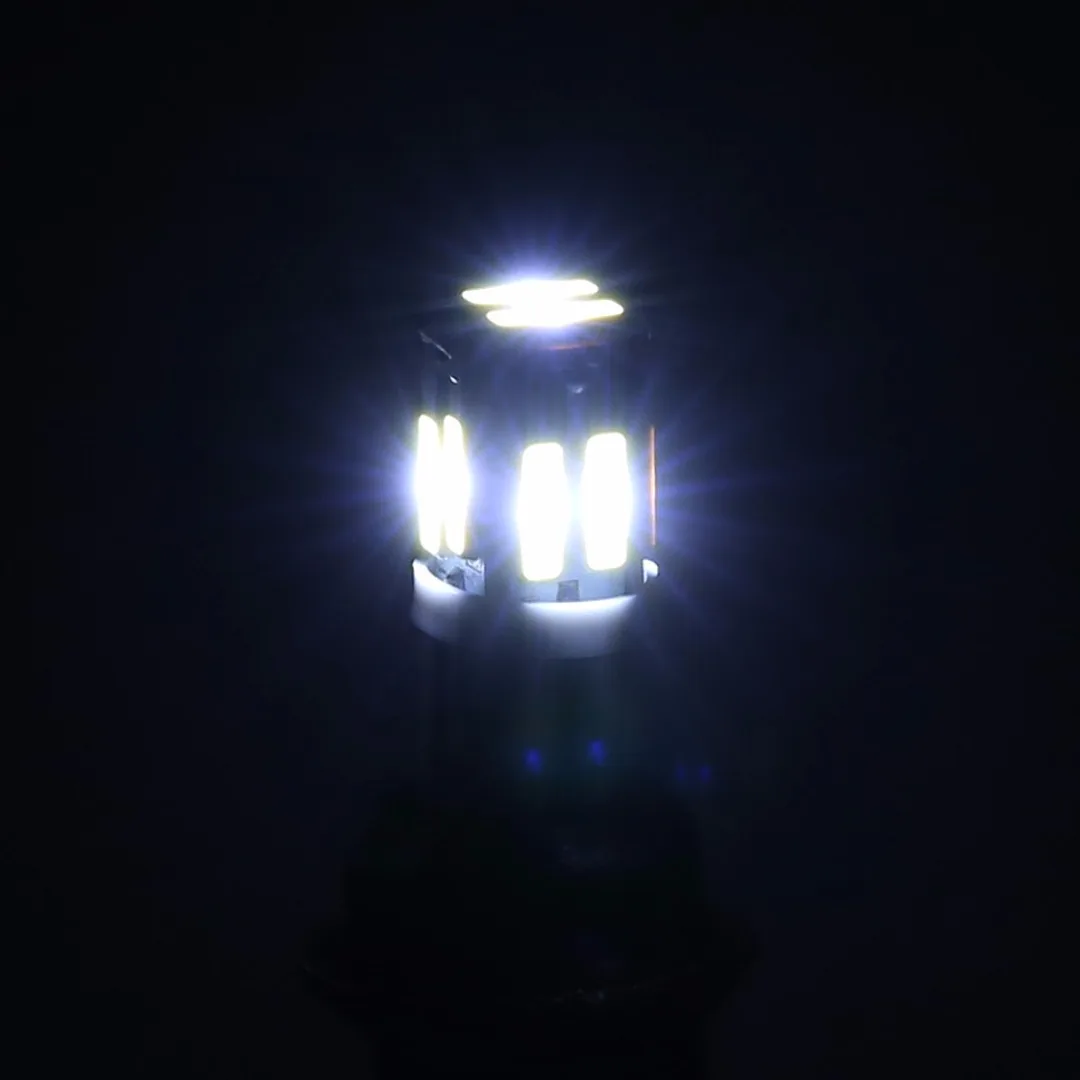 2PCS 1156 Car Turn Signal Light BA9S 7020 10 SMD LED DC 12V 1W White 6000K Lamp High Power Car Side Light Bulb