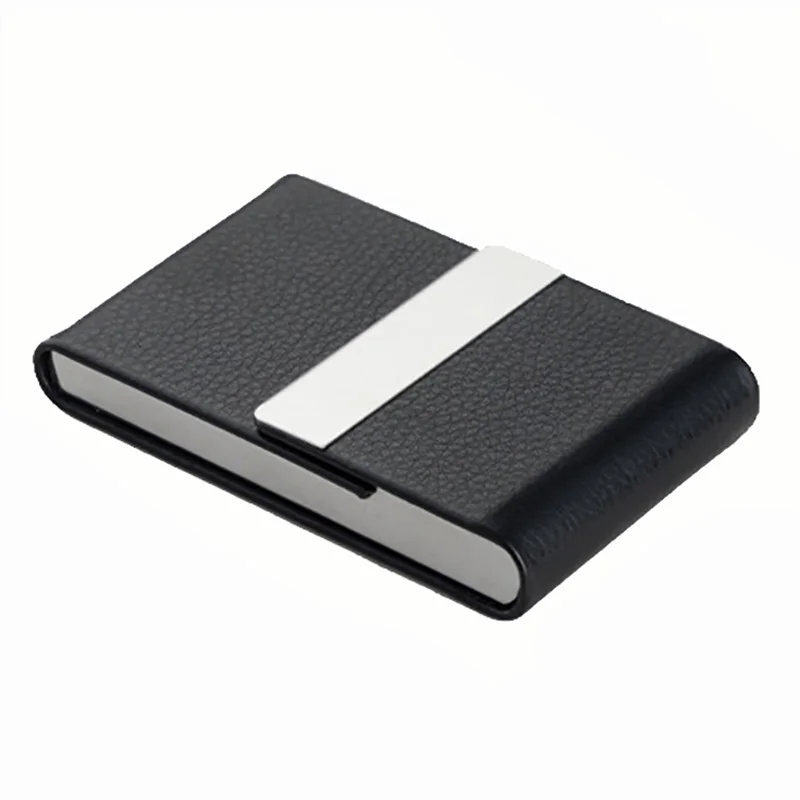 Large Capacity Vertical Business Card Case PU Leather Magnetic ID holder Cigarette box Custom Name Company logo | Багаж и сумки