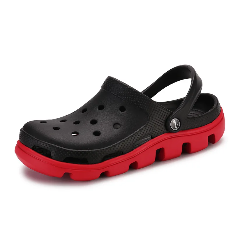 

Croc Shoes Mens Sandals Summer Outdoor Beach Hole Sandals Men Shoes Cave Breathable Men's Sandals Non-slip Padded Garden Shoes