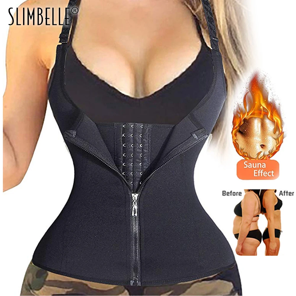 Neoprene Sauna Zipper Waist Trainer Corset