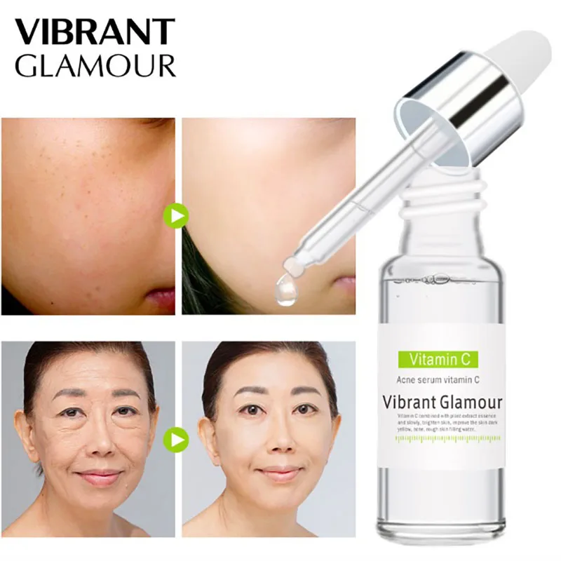 

New Vitamin C Essence Serum liquid Spot Freckle Removing Lighting Acne Scars Anti-aging Anti-wrinkle VC Essence Oil-control