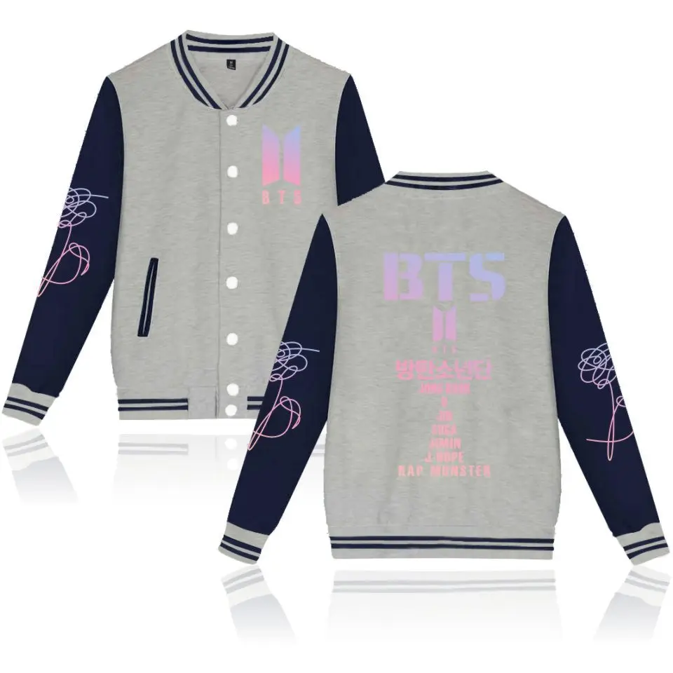 Осень-зима письмо BTS Boy тонкая футболка с круглым вырезом с длинным рукавом облегающая теплая рубашки Повседневное свитер, верхняя одежда, модная, Бейсбольная одежда