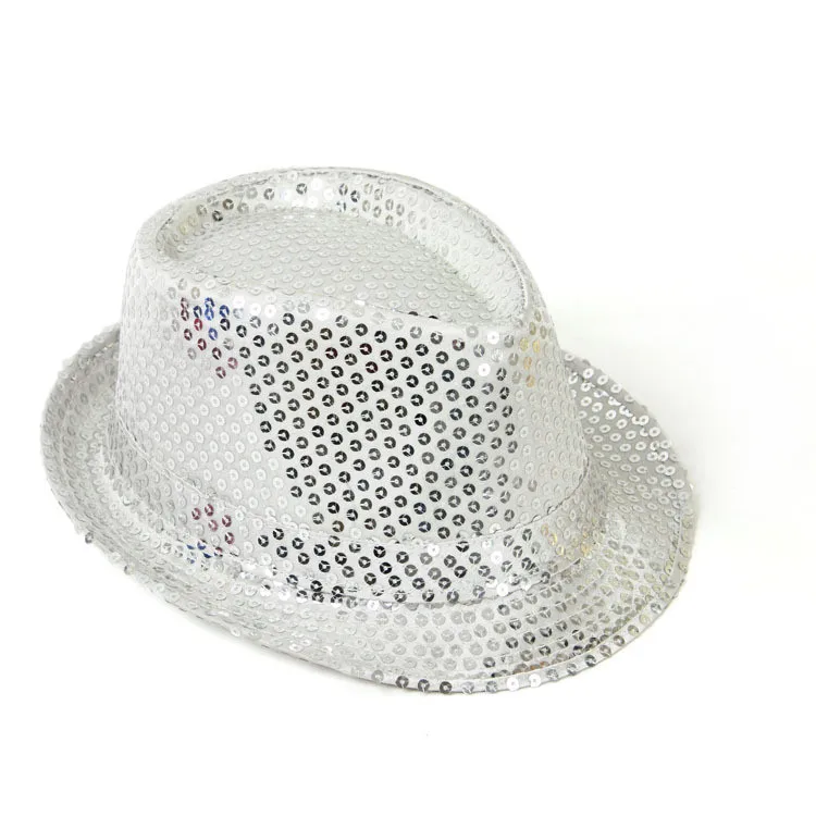 Hot Sale 2018 New Fashion Children Sequins Hat Unisex Jazz Hat Boys And Girls Stage Performance Hat ACA63 (9)