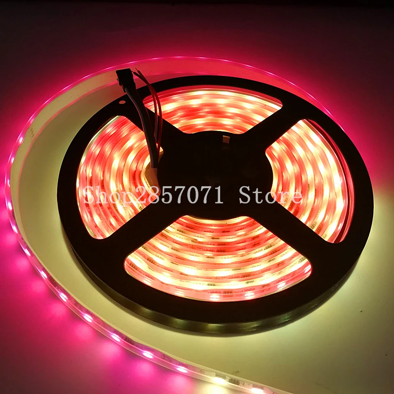 WS2811 5050 RGB Светодиодная лента 1 м/5 м 12 В постоянного тока белая печатная плата 2811