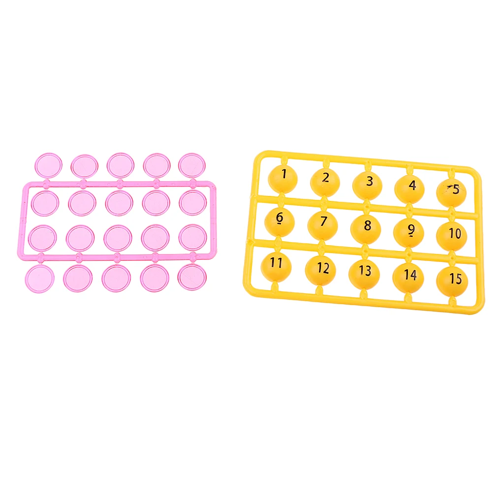 Plastic Bingo Game Set Bingo Chips Board with Cage Card and Balls Full Game for Kids Children Family Fun Games