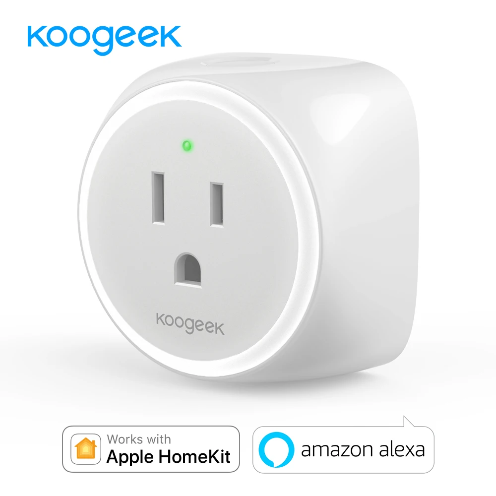 

Koogeek Wifi Socket Smart Power Socket Plug for Apple HomeKit Amazon Alexa Siri Voice Remote Control Smart Home Wifi Plug