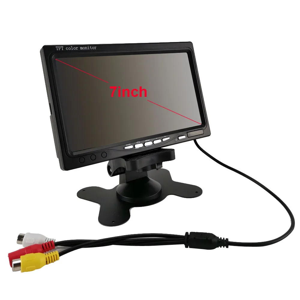  2ch video input 7inch color mini monitor for car parking system for cctv camera test view analog ca - 33055095432