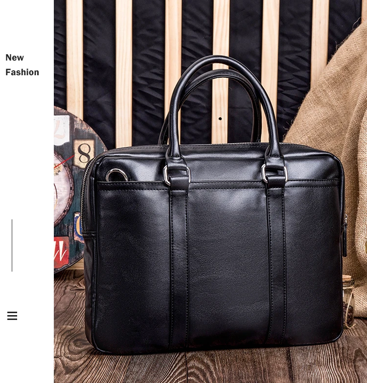 Burminsa, простой мужской портфель, 14 дюймов, сумки для ноутбука, высокое качество, из искусственной кожи, для офиса, для работы, сумки через плечо, бизнес сумки для компьютера
