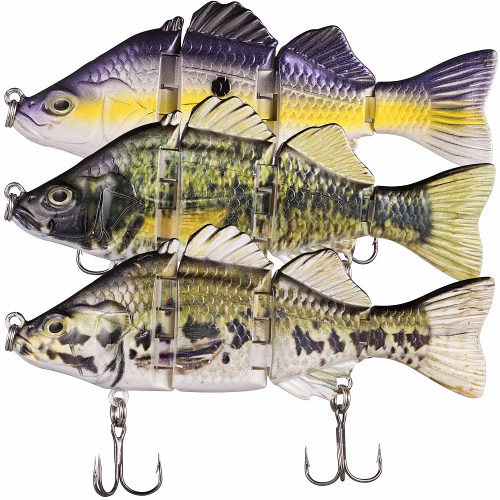 10 cm 21g Señuelos de Pesca natación Multi articulado 4 secciones Isca Artificial Pesca cebo duro Wobblers Pesca anzuelos aparejos Peche