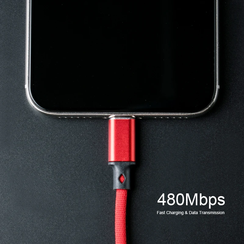 Ersuki المصغّر usb كابل 3.0A سريع كابل شحن مزامنة بيانات الهاتف المحمول الكابلات ل سامسونج هواوي Xiaomi LG Andriod سلك Microusb