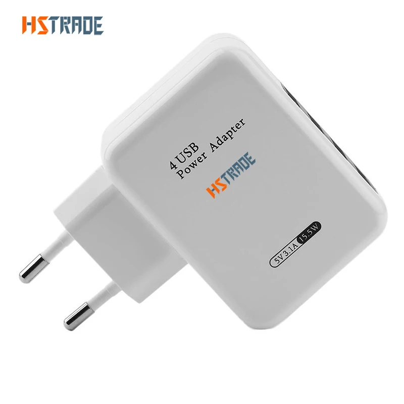 

4 port USB charger 5V/3A EU plug power adapter Source for iPhone iPad Samsung xiaomi LG Phone Universal Multi port USB charger