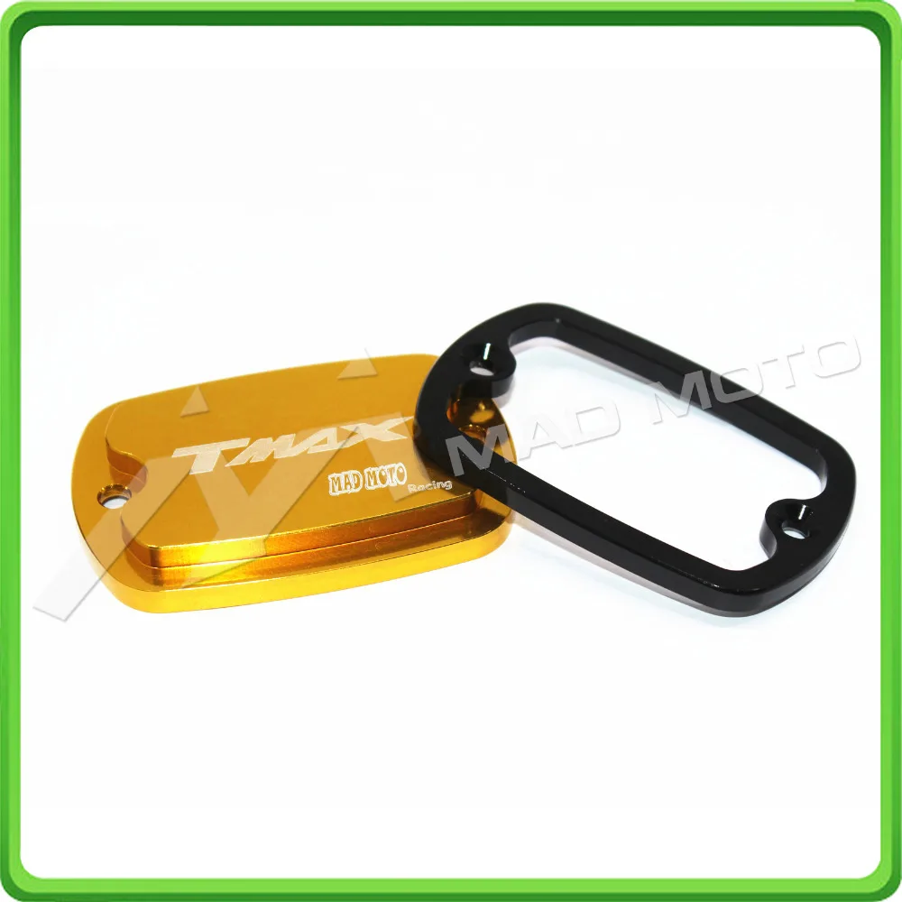 2pcs Brake Fluid Tank Cap Oil Cover For Yamaha TMAX 530 2012 2013 2014 2015 2016 Gold color (8)