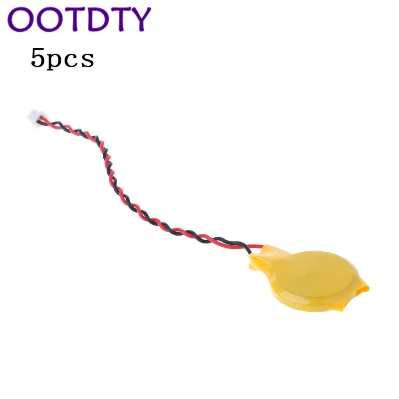 

OOTDTY CR2032 2032 Battery Wire 2 pin Laptop Motherboard BIOS CMOS Battery With Wire Disassemble Battery