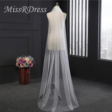 MissDress 2 М Длинные Свадебные вуали цвета слоновой кости мягкая свадебная вуаль с расческой один слой тюль вальс Фата для свадебных аксессуаров JKm28