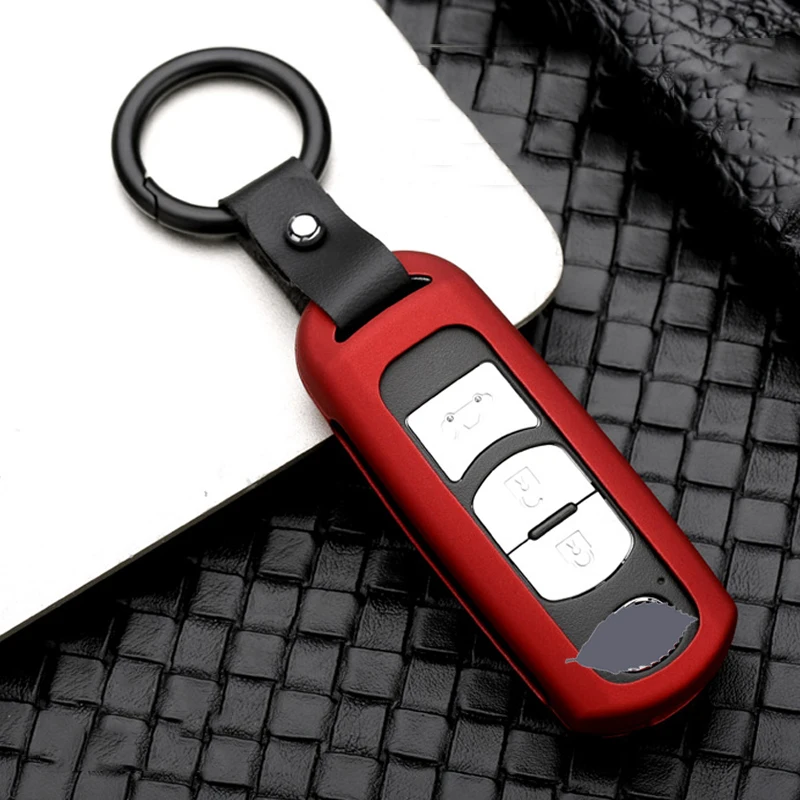

Carbon Stars Car Key Case For MAZDA 2 3 5 6 CX-3 CX-5 CX-7 CX-9 Speed Miata MX5 Shell Jacket Protector 3 4 Button Holder Keyring