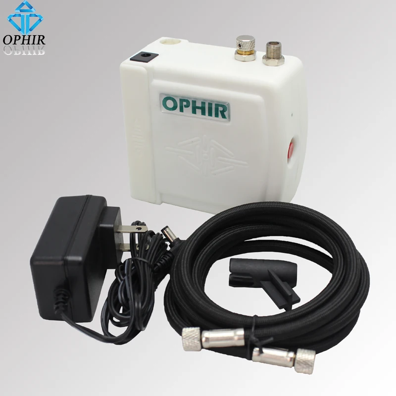 OPHIR DC 12V White Mini Air Compressor Kit with Airbrush Hose for Cake Tattoo Makeup Nail Art Hobby _AC003W цена OPHIR DC 12V White Mini Air Compressor Kit with Airbrush Hose for Cake Tattoo Makeup Nail Art Hobby _AC003W цены онлайн