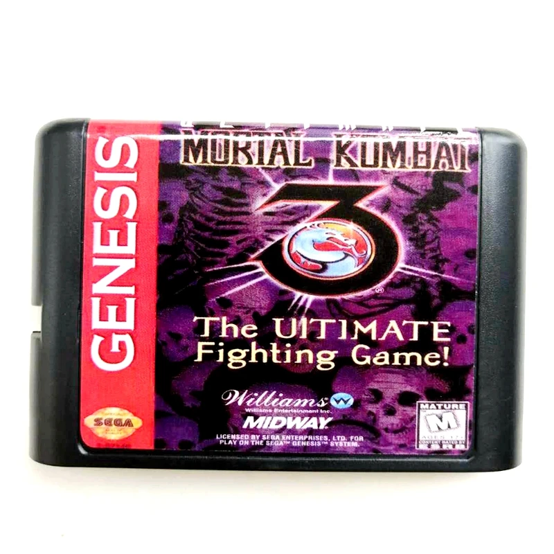 Карта памяти Mortal Kombat 3 для Sega Mega Drive 2 16 бит | Электроника