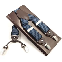 Новые мужские подтяжки 4 зажимы подтяжек эластичные регулируемые подтяжки Bretelles Tirantes повседневные брюки ligas ремень