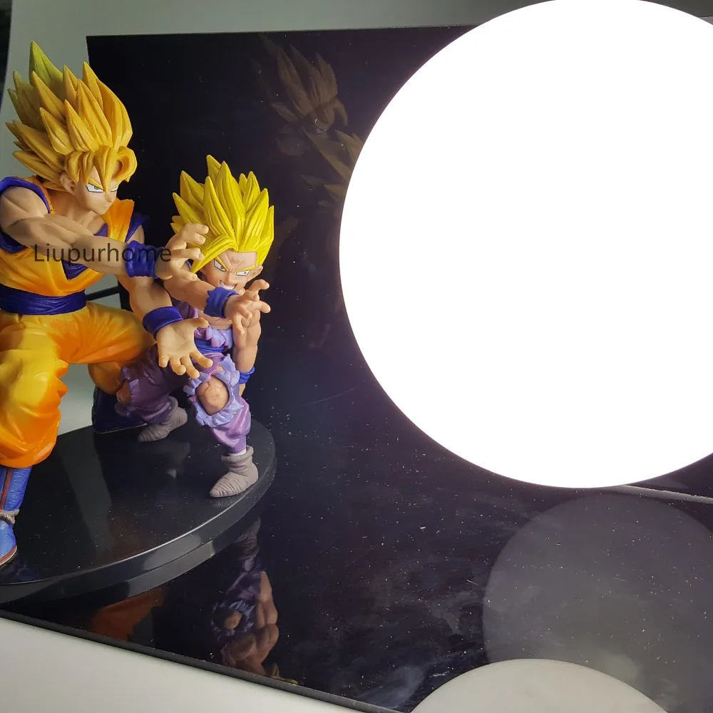 Dragon Ball Z Goku Гохан папы и сына светодио дный ночник настольная лампа Dragon Ball светодио дный освещение украшения на Рождество