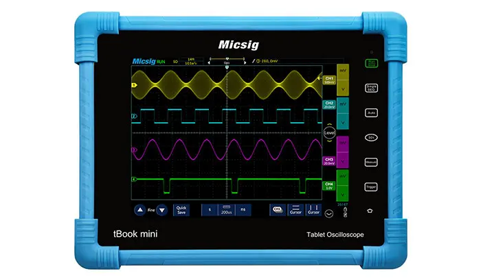 Micsig цифровой планшетный осциллограф TO1104 100 МГц 4CH 28Mpts Автомобильный диагностический осциллограф сенсорный Ручной осциллограф