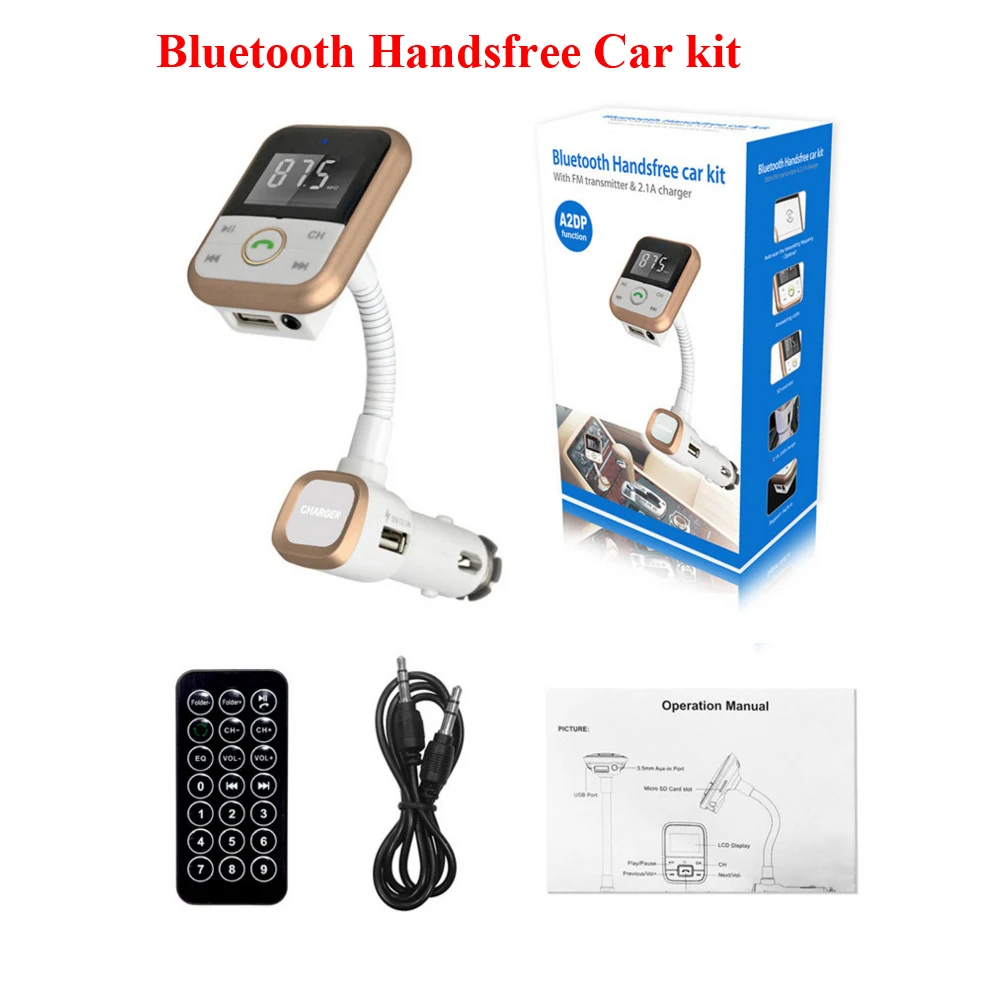 Комплект беспроводной связи Bluetooth для автомобиля + fm передатчик MP3 плеер