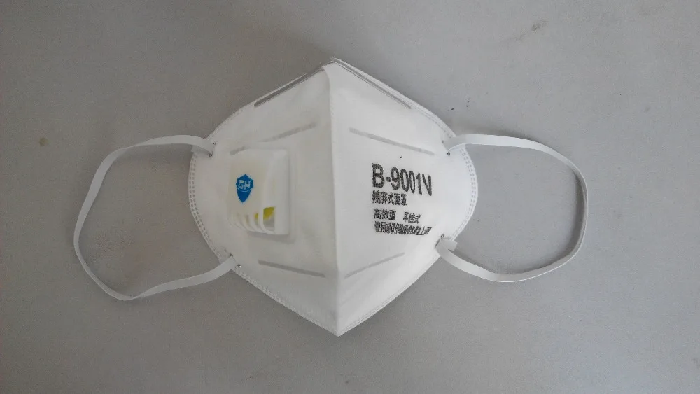 

5piece/ lots Anti dust-masks PM 2.5 mask non woven fabric folding filter with breathing valve mask Adult N95 winter safety masks