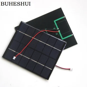 

BUHESHUI 2W 6V Polycrystalline Solar Cell+PH2.0 plug terminal Wire/Cable DIY Solar Panel System Charger For 3.7v 10pcs 110*136MM