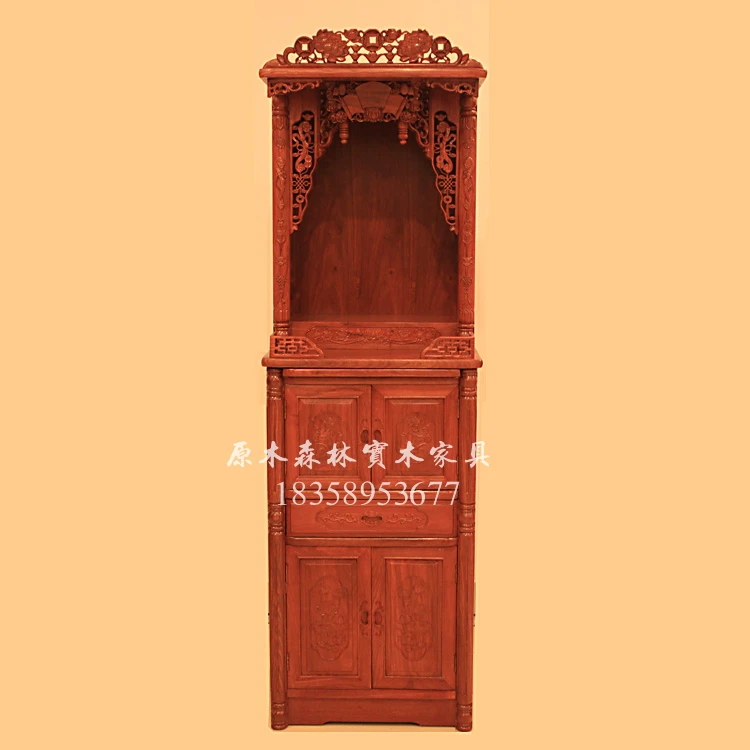 Buddhist Shrines Mahogany Furniture Cabinet Wardrobe Cabinet Altar