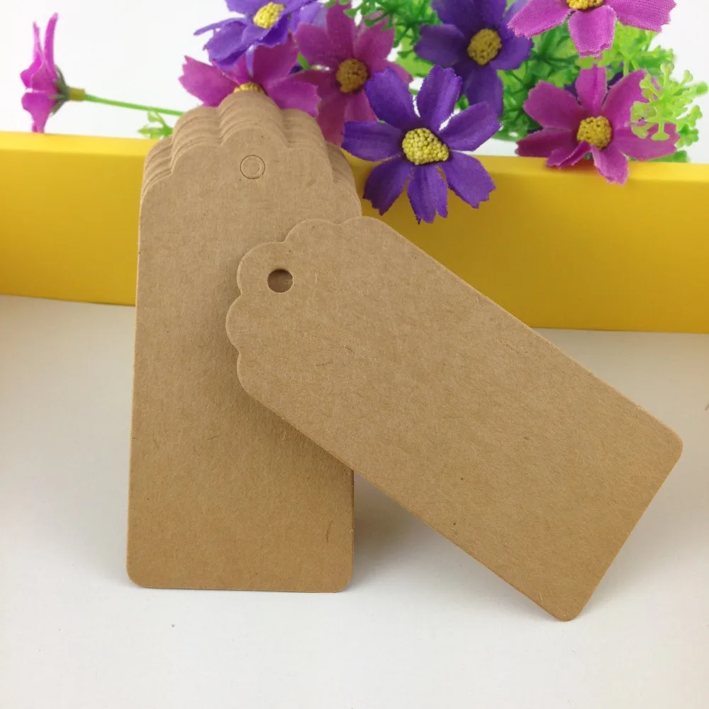 Wholesale Creative Kraft Tags 9.5x4.5cm PriceTags Garment Tags Blank