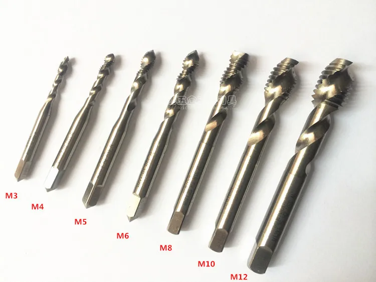 

7PCS HSS -AL M2 Machined aluminum thread tap M3 M4, M5 M6 M8 M10 M12 7 PCS