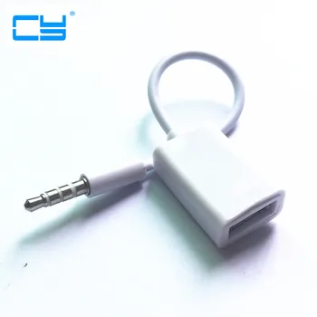 

3.5mm Male AUX Audio Plug Jack / USB 2.0 Female15cm Converter Cord For Car MP3 Speaker U Disk USB flash drive Accessories 3.5