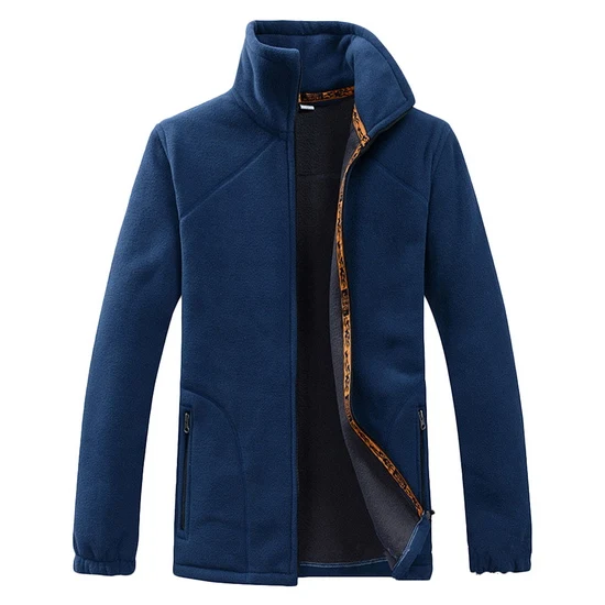 5XL мужская флисовая куртка для походов спорта рыбалки походные куртки мужская одежда ветрозащитная осень-зима теплый кардиган пальто Топы тактическая куртка - Цвет: Blue