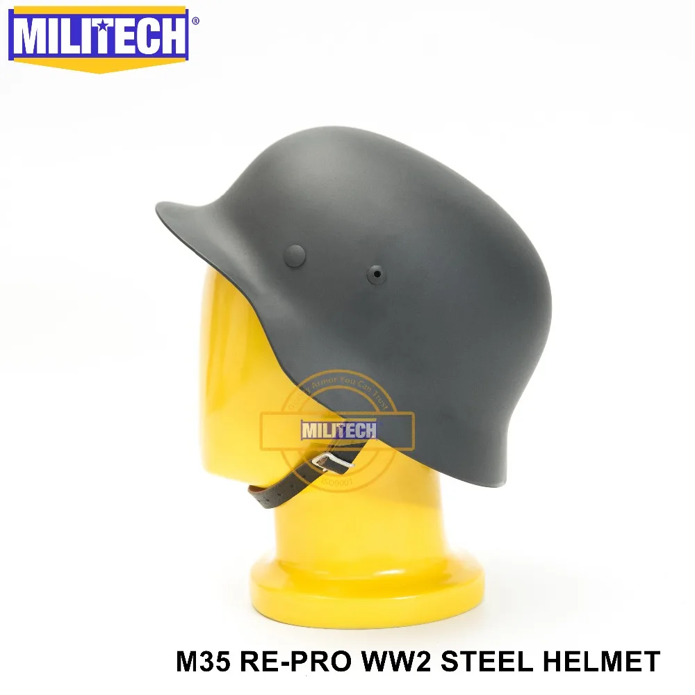 MILITECH WW2 немецкий серый M35 Стальной шлем WW II M35 серый немецкий Repro Шлем Безопасности Мотоциклетный велосипед мировая война 2 Стальной шлем